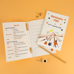 Carte voeux papier graines et crayon bois