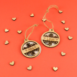 Boule de Noël graines et bois